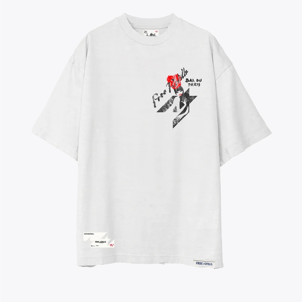 Free Refills MOULIN ROUGE TEE - WHITE